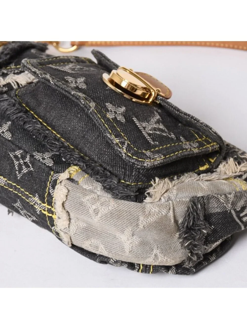 Louis Vuitton Monogram Denim Pouch Black
